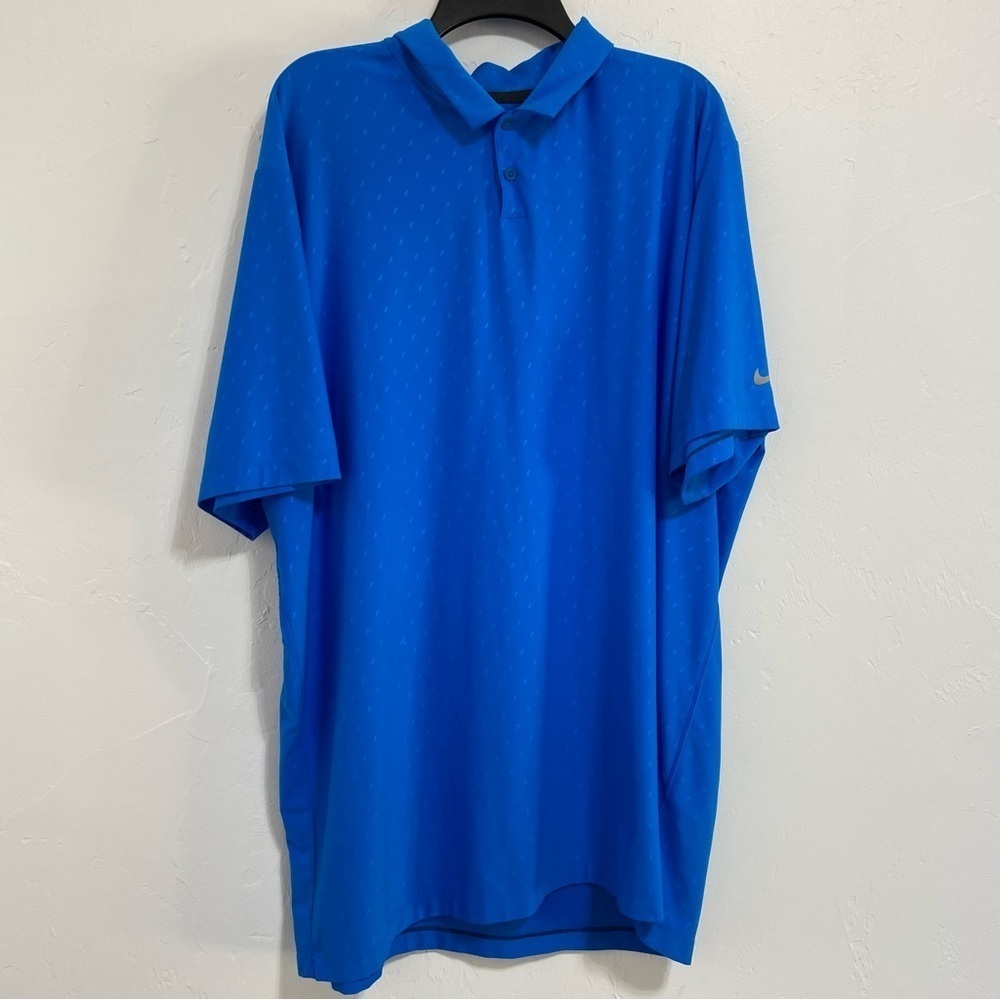 Nike Golf Tour Performance Dri-Fit Men's XXL 2XL Blue Short Sleeve Golf Polo